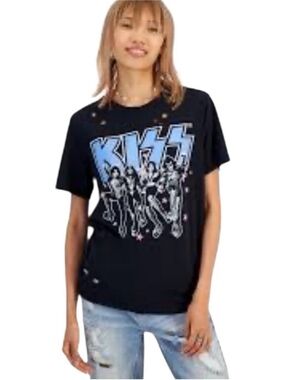 KISS Destroyer Distressed Graphic Tee Size XL